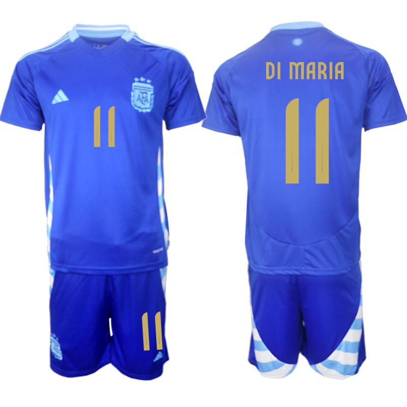 Men 2024-2025 Season Argentina away blue #11 Soccer Jersey->argentina jersey->Soccer Country Jersey